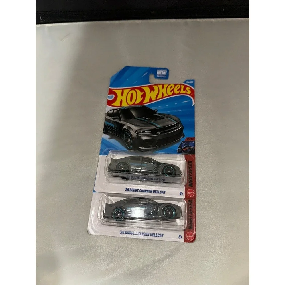 Hot Wheels 20 Dodge Charger Hellcat Nightburnerz Gray Blue 134/250 Lot of 2